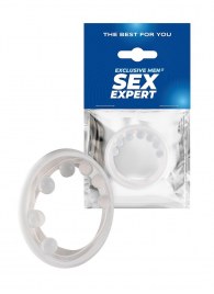 Эрекционное кольцо с мягкой стимулирующей насадкой - Sex Expert - в Челябинске купить с доставкой