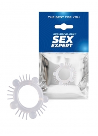 Эластичное эрекционное кольцо с шишечками и шипами - Sex Expert - в Челябинске купить с доставкой