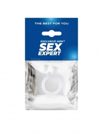 Эластичное эрекционное кольцо с шипиками и шариком - Sex Expert - в Челябинске купить с доставкой