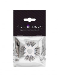 Эластичное эрекционное кольцо с черными «ресничками» - Sextaz - в Челябинске купить с доставкой