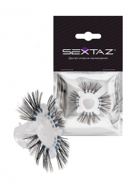 Эластичное эрекционное кольцо с черными «ресничками» - Sextaz - в Челябинске купить с доставкой