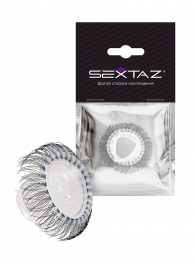 Эластичное эрекционное кольцо с длинными черными «ресничками» - Sextaz - в Челябинске купить с доставкой