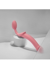 Розовый безремневой страпон Strap-on-me Semi-Realistic Bendable Strap-On size L - Strap-on-me - купить с доставкой в Челябинске