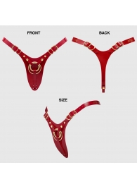 Красный пояс для фиксации насадок Strap-On-Me Leatherette Harness Fabulous - Strap-on-me - купить с доставкой в Челябинске