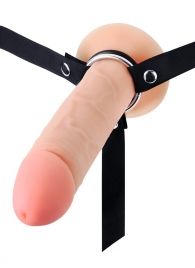 Мужской полый страпон на регулируемых ремешках - 22 см. - Sex Expert - купить с доставкой в Челябинске