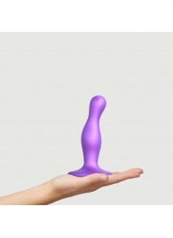 Фиолетовая насадка Strap-On-Me Dildo Plug Curvy size S - Strap-on-me - купить с доставкой в Челябинске