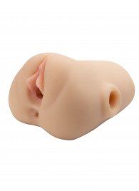 Телесный мастурбатор с вибрацией Double Pounder Vibrating Squeeze Stroker - Pipedream - в Челябинске купить с доставкой