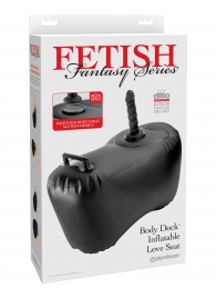 Черное надувное кресло с платформой для фиксации дилдо Body Dock Inflatable Love Seat - Pipedream - купить с доставкой в Челябинске