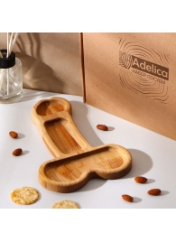 Деревянное блюдо для подачи в форме члена (25 х 16,5 х 1,7 см) - Сима-Ленд - купить с доставкой в Челябинске