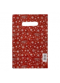 Красный подарочный новогодний пакет с вырубной ручкой (20х30 см) - Сима-Ленд - купить с доставкой в Челябинске