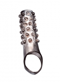 Дымчатая насадка на пенис с выпуклостями - 11 см. - Sex Expert - в Челябинске купить с доставкой