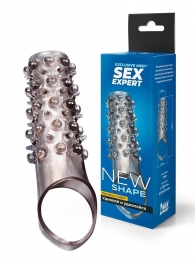 Дымчатая насадка на пенис с шипами и выпуклостями - 12 см. - Sex Expert - в Челябинске купить с доставкой