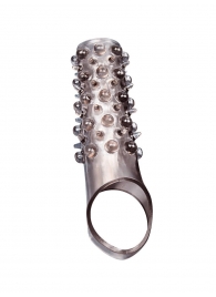 Дымчатая насадка на пенис с шипами и выпуклостями - 12 см. - Sex Expert - в Челябинске купить с доставкой