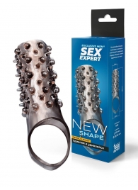 Дымчатая насадка на пенис с шипами и выпуклостями - 12,5 см. - Sex Expert - в Челябинске купить с доставкой