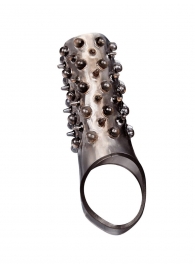 Дымчатая насадка на пенис с шипами и выпуклостями - 12,5 см. - Sex Expert - в Челябинске купить с доставкой