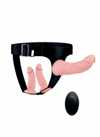 Женский страпон с 3 насадками и вибрацией - Erowoman-Eroman - купить с доставкой в Челябинске