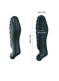 Серая силиконовая насадка на пенис с подхватом Manwan Ryzer - Manwan - в Челябинске купить с доставкой