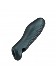 Серая силиконовая насадка на пенис с подхватом Manwan Ryzer - Manwan - в Челябинске купить с доставкой