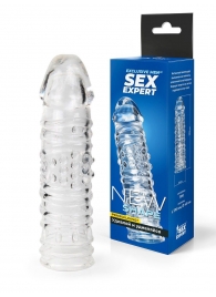 Прозрачная закрытая насадка на пенис - 17 см. - Sex Expert - в Челябинске купить с доставкой