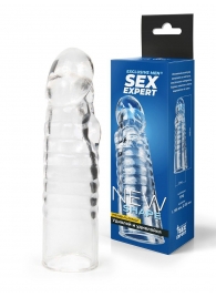 Прозрачная закрытая насадка на член - 15 см. - Sex Expert - в Челябинске купить с доставкой