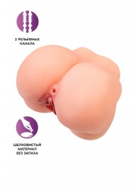 Реалистичный мастурбатор в форме попки с 2 любовными входами - No Name - в Челябинске купить с доставкой