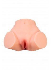 Телесный реалистичный мастурбатор-полуторс с 2 любовными входами - No Name - в Челябинске купить с доставкой
