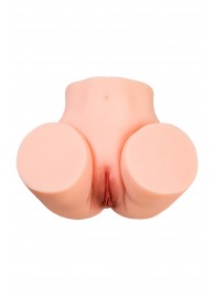 Телесный мастурбатор в форме попки с 2 любовными входами - No Name - в Челябинске купить с доставкой