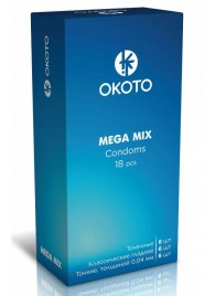 Презервативы OKOTO Mega Mix - 18 шт. - Sitabella - купить с доставкой в Челябинске