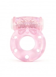 Розовое эрекционное виброкольцо с бабочкой - 1137 - в Челябинске купить с доставкой