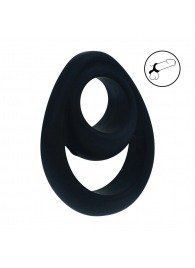 Черное эрекционное кольцо Double Ergo Silicone Cockring - Shots Media BV - в Челябинске купить с доставкой