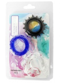 Набор из 3 эрекционных колец разного цвета и рельефа - Boys of Toys - в Челябинске купить с доставкой