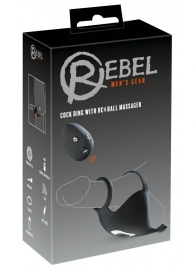 Черная вибронасадка для эрекции и стимуляции мошонки Cock ring with RC ball massager - Orion - в Челябинске купить с доставкой