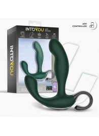Зеленый вибромассажёр простаты Greeny - 12,8 см. - Intoyou - в Челябинске купить с доставкой