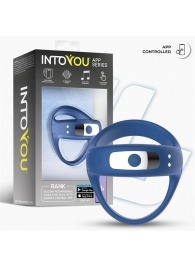 Синее интерактивное эрекционное виброкольцо Rank - Intoyou - в Челябинске купить с доставкой