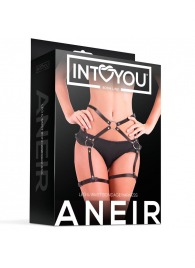 Черные стрепы на бёдра Aneir - Intoyou - купить с доставкой в Челябинске