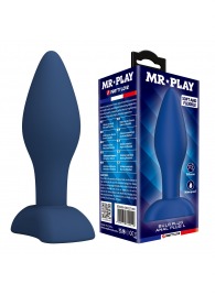 Синяя анальная пробка Bulb Plug - 12,1 см. - Baile