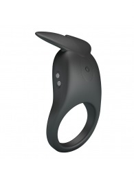 Черное перезаряжаемое виброкольцо Carlton - Baile - в Челябинске купить с доставкой