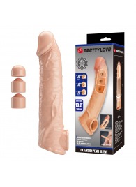 Телесный фаллоудлинитель с подхватом мошонки Silas - 26 см. - Baile - в Челябинске купить с доставкой