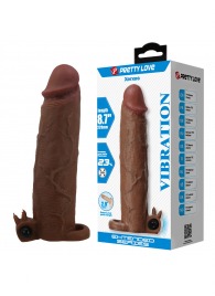 Коричневая насадка на пенис Xerxes - 22 см. - Baile - в Челябинске купить с доставкой