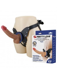 Поясной страпон Wells: трусики в форме бабочки и фаллоимитатор-насадка - Baile - купить с доставкой в Челябинске