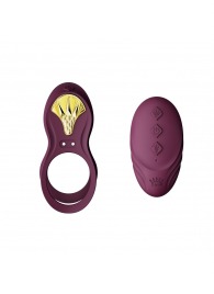 Фиолетовое эрекционное виброкольцо Bayek с пультом ДУ - Zalo - в Челябинске купить с доставкой
