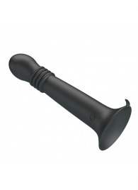 Черный стимулятор с поступательными движениями и вращением Stellan - 19,1 см. - Baile