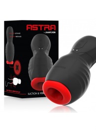 Черно-красный мастурбатор с вибрацией и всасыванием - JAMYJOB - в Челябинске купить с доставкой