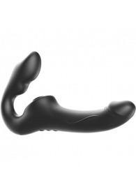 Черный безремневой страпон с 3 моторами - Ibiza - купить с доставкой в Челябинске