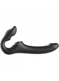 Черный безремневой страпон с 3 моторами - Ibiza - купить с доставкой в Челябинске