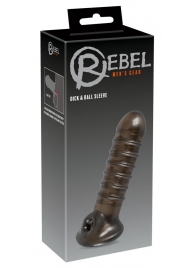 Насадка на пенис Rebel smoke с рёбрышками и отверстием под мошонку - Orion - в Челябинске купить с доставкой