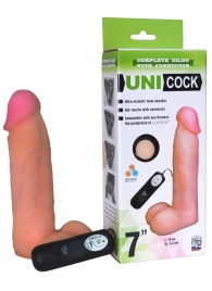 Фаллическая насадка Харнесс UNICOCK 7  с вибрацией - 19 см. - LOVETOY (А-Полимер) - купить с доставкой в Челябинске