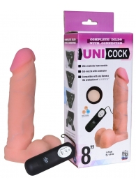Фаллическая насадка Харнесс UNICOCK 8  с вибрацией - 20 см. - LOVETOY (А-Полимер) - купить с доставкой в Челябинске