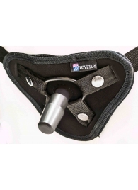 Страпон с 2 насадками и вибрацией UniStrap - 19 и 12 см. - LOVETOY (А-Полимер) - купить с доставкой в Челябинске