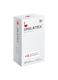Ультратонкие презервативы Unilatex Ultra Thin - 12 шт. + 3 шт. в подарок - Unilatex - купить с доставкой в Челябинске
